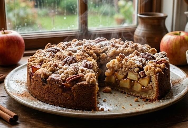 עוגת תפוחים וקינמון