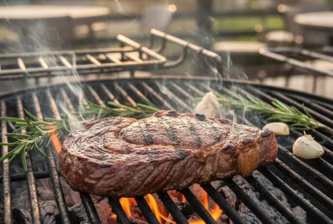 סטייק אנטריקוט על האש