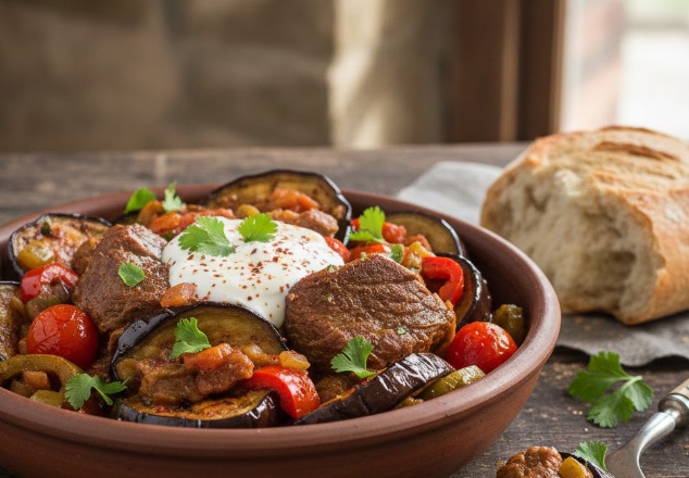     תבשיל בשר עם חצילים