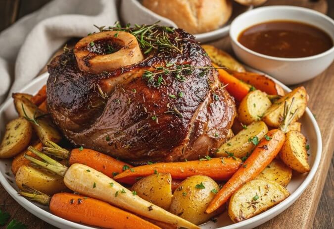     צלי בקר עם ירקות שורש