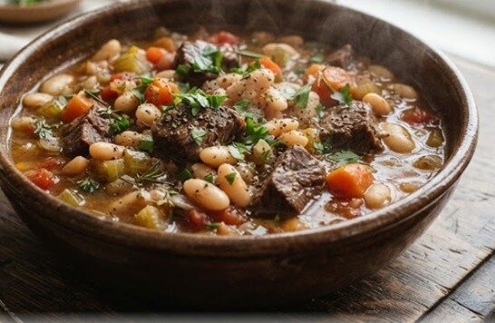 תבשיל בקר עם שעועית לבנה