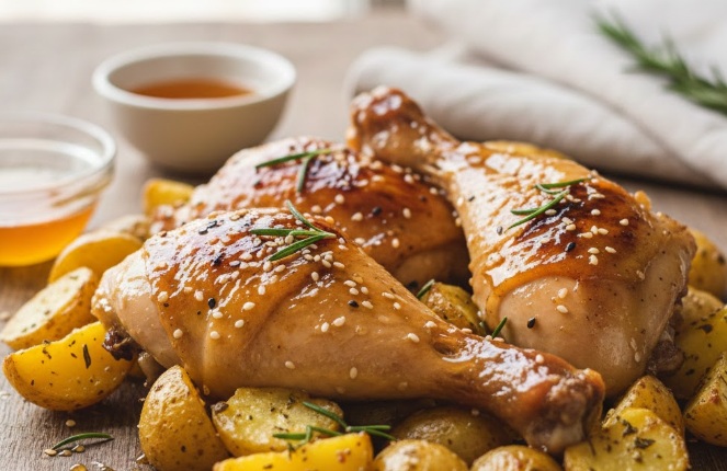  כרעיים בדבש ותפוחי אדמה 