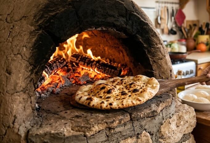   לאפה ביתית על טאבון
 