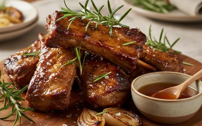 צלעות טלה בדבש ורוזמרין