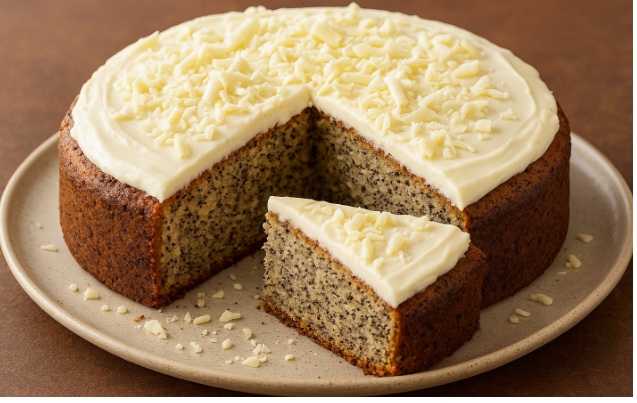 עוגת פרג ושוקולד לבן