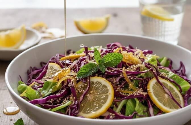 סלט כרוב בדבש ולימון