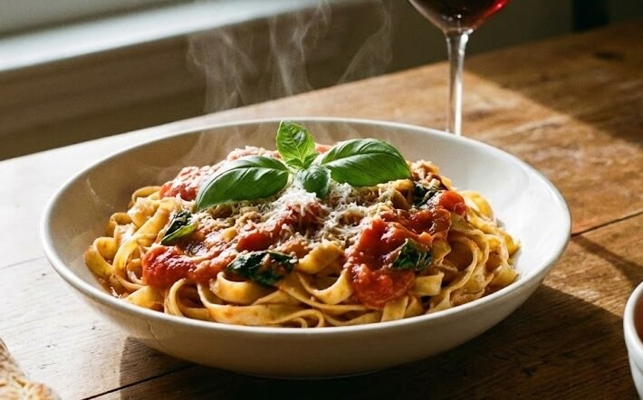 פסטה עגבניות בזיליקום